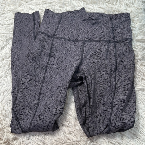 lululemon athletica Pants - Lululemon Fast & Free 7/8 Tight II *Nulux 25" Disperse Dusky Lavender Black